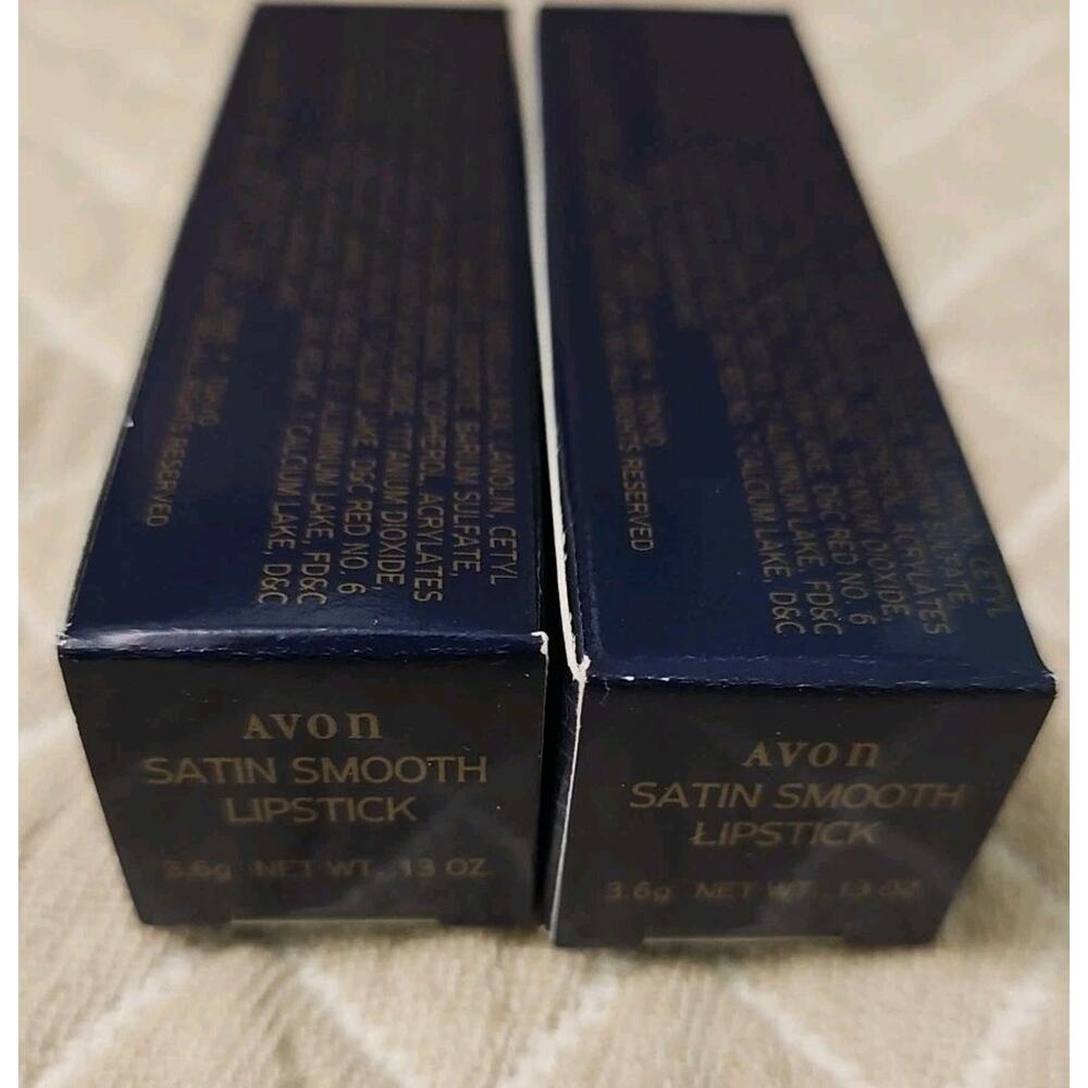 2 Vintage Avon Satin Smooth Lipstick .13oz- Rich Spice - Picture 5 of 6